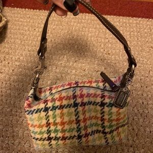 Beautiful plaid coach handbag